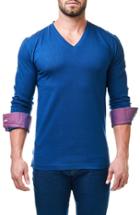 Men's Maceoo Woven Cuff T-shirt - Blue
