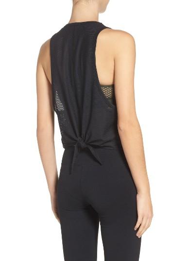 Women's Alala Mesh Crop Tank - Black