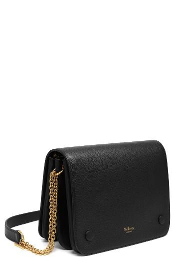 Women's Mulberry Clifton Leather Wallet On A Chain - Black