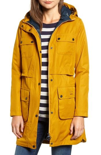 Women's Barbour Isobar Waterproof Jacket Us / 8 Uk - Yellow