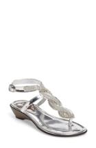Women's Love And Liberty Sapphire Embellished Sandal M - Metallic