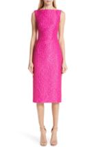 Women's Brandon Maxwell Leo Jacquard Sheath Dress - Pink