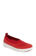 Women's Fitflop Uberknit Slip-on Sneaker M - Red