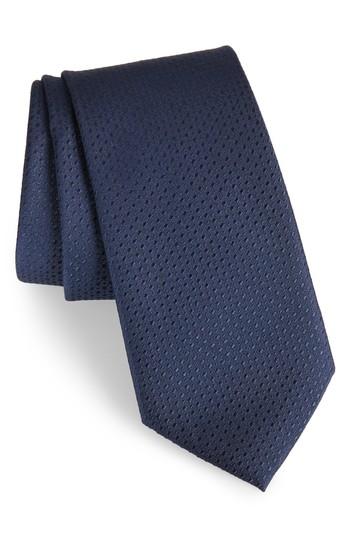 Men's Calibrate Ballard Solid Silk Tie, Size - Blue
