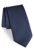 Men's Calibrate Ballard Solid Silk Tie, Size - Blue
