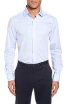 Men's Duchamp Trim Fit Solid Dress Shirt .5 - 34/35 - Blue