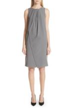 Women's Emporio Armani Draped Cady Shift Dress Us / 38 It - Grey