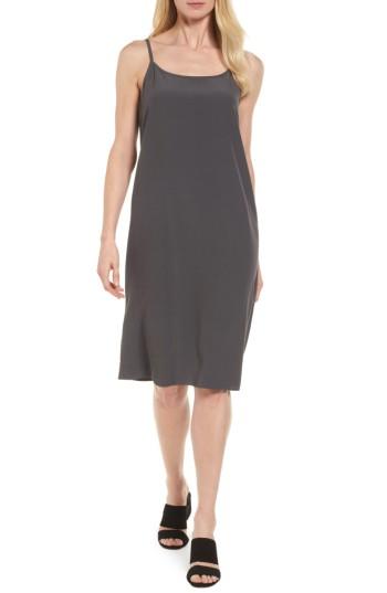 Women's Eileen Fisher Midi Slipdress, Size - Brown