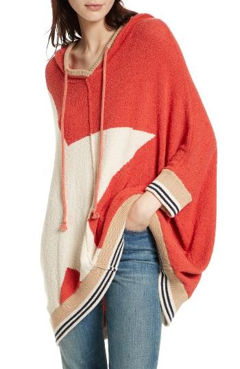 Women's Free People I Know Places Hooded Sweater /small - Red