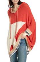 Women's Free People I Know Places Hooded Sweater /small - Red