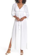 Women's Heidi Klein Portofino Tie Front Cover-up Maxi Dress - White