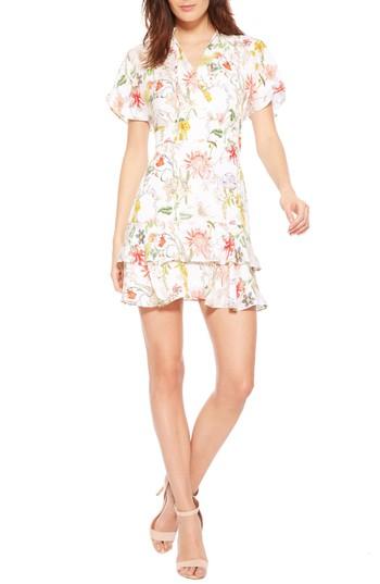 Women's Parker Natalie Floral Silk Dress - Ivory