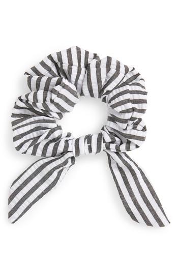 New Friends Colony Bunny Seersucker Scrunchie, Size - Black