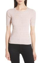 Women's Theory Marled Rib Knit Crewneck Sweater - Pink