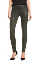 Women's Ag The Legging Super Skinny Leather Pants - Green