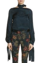 Women's Rosetta Getty Floral Jacquard Halter Neck Blouse