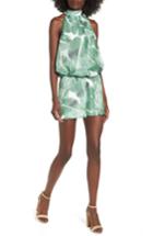 Women's Sentimental Ny Bow Back Blouson Romper - Red