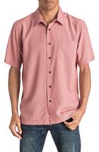 Men's Quiksilver Waterman Collection 'cane Island' Regular Fit Short Sleeve Sport Shirt - Red