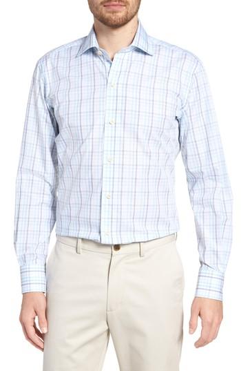 Men's Ledbury Pelton Slim Fit Check Dress Shirt .5 - Blue