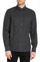 Men's Saturdays Nyc Crosby Solid Flannel Shirt - Black
