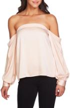 Women's 1.state Off The Shoulder Satin Top - Pink