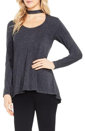Women's Vince Camuto Mock Choker Neck Long-sleeve Top - Grey