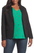 Women's Gibson Notch Collar Cotton Blend Blazer - Black