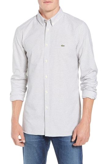 Men's Lacoste Slim Fit Check Sport Shirt Eu - Brown