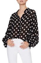 Women's Sanctuary Slone Blouson Sleeve Polka Dot Blouse