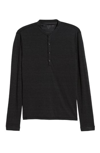 Men's John Varvatos Star Usa Neppy Henley T-shirt - Grey