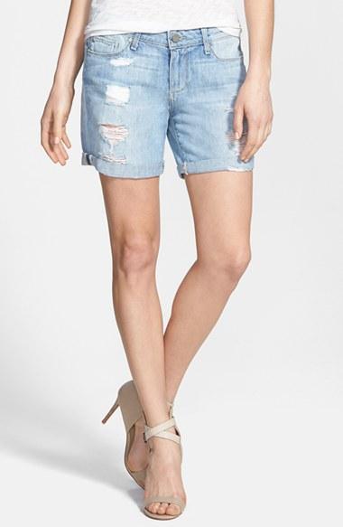 Paige Denim 'grant' Destroyed Boyfriend Denim Shorts (naomi Destructed) Naomi