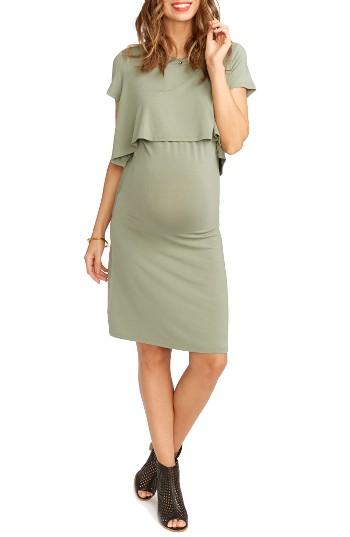 Women's Rosie Pope Anita Popover Maternity Dress - Grey
