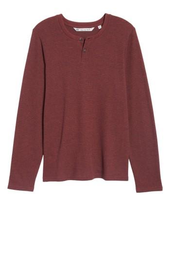 Men's Travis Mathew The Lux Henley, Size - Burgundy