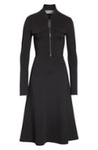 Women's Off-white A-line Stretch Crepe Dress Us / 40 It - Black