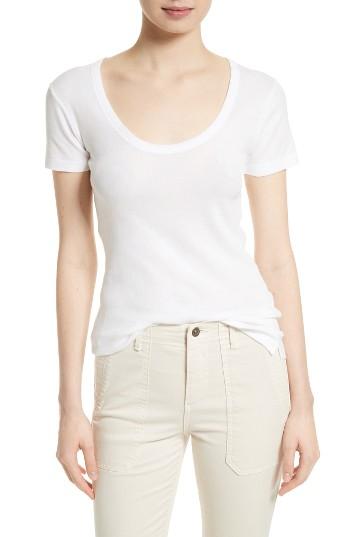Women's Vince Scoop Neck Tee - White
