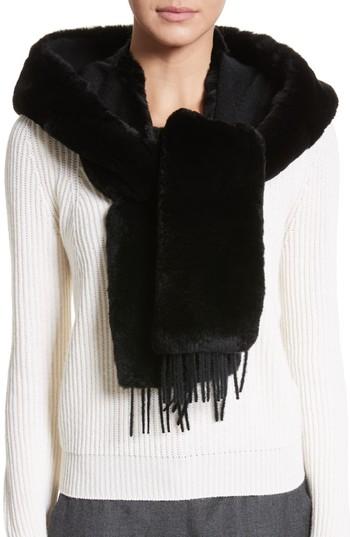 Women's Max Mara Genuine Rabbit Fur Scarf