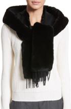 Women's Max Mara Genuine Rabbit Fur Scarf