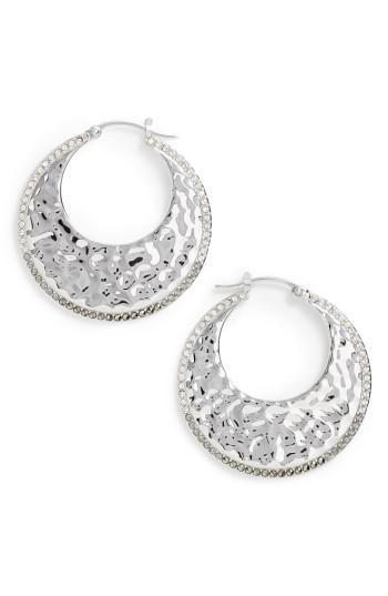 Women's Judith Jack Hammered Hoop Earrings