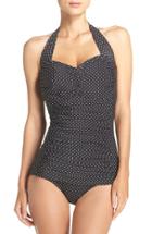 Women's Miraclesuit 'pin Point Spellbound' Underwire One-piece Swimsuit - Black