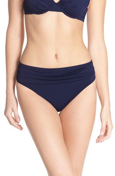 Women's Tommy Bahama 'pearl' High Waist Bikini Bottoms - Blue