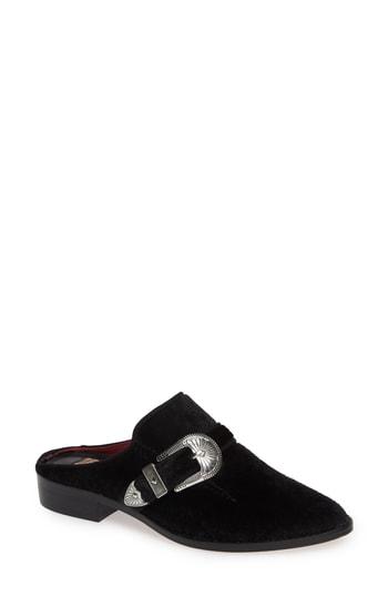 Women's Band Of Gypsies Western Buckle Mule .5 M - Black