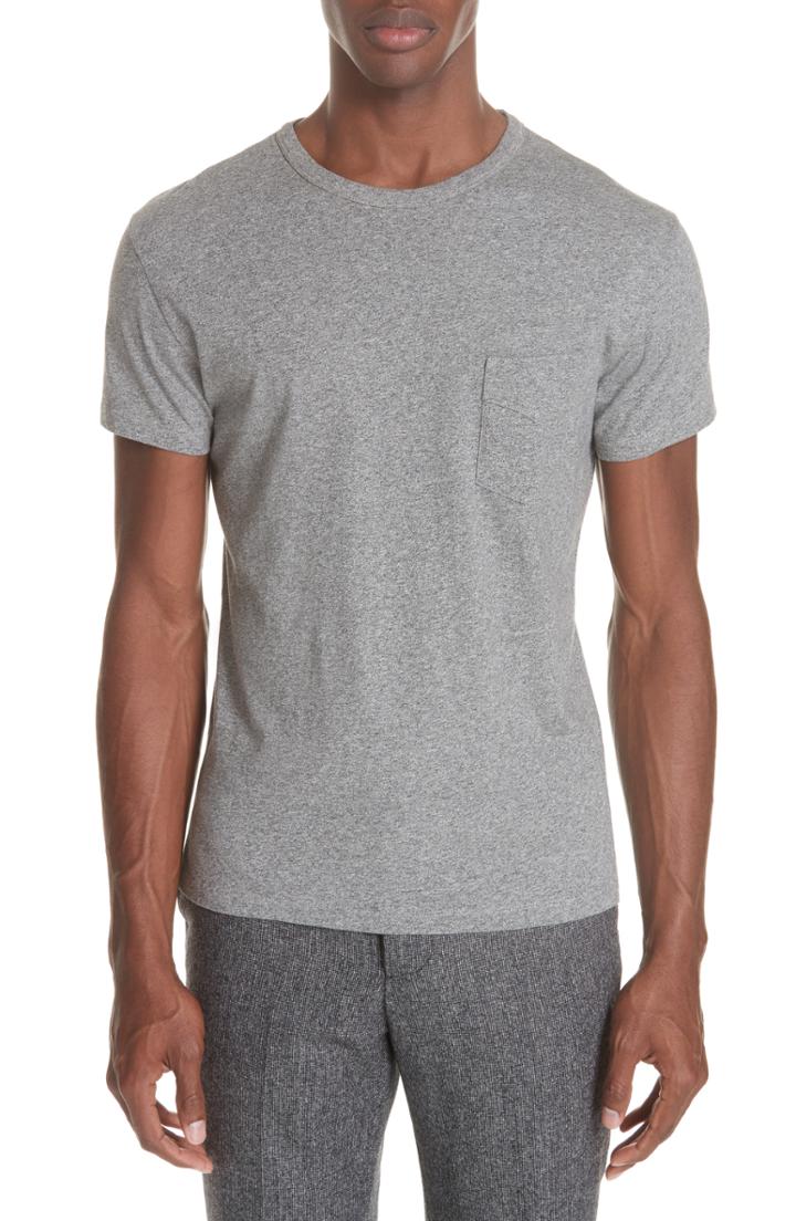 Men's Officine Generale Pocket T-shirt - Grey