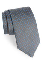 Men's David Donahue Geometric Silk Tie, Size - Grey