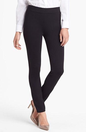 Women's Nydj Stretch 'jodie' Ponte Leggings - Black