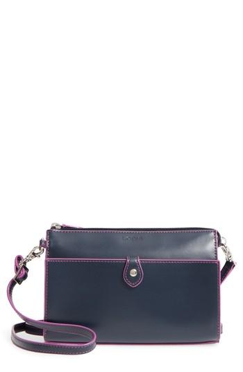 Lodis Audrey Under Lock & Key Vicky Convertible Leather Crossbody Bag - Blue