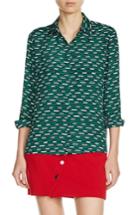 Women's Maje Print Shirt - Green