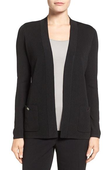 Women's Anne Klein Patch Pocket Cardigan