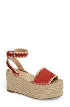 Women's Pour La Victoire Ria Espadrille Platform Sandal .5 M - Red