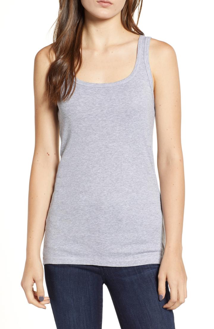 Women's Splendid Ribbed Tank Top - Grey