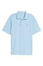 Men's Vineyard Vines Heathered Wilson Stripe Polo, Size - Blue